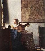 Jan Vermeer Woman with a Lute near Window oil painting